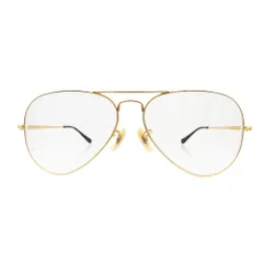 Ray-Ban レイバン サングラス アビエーター AVIATOR 眼鏡 メガネ フレーム 58□14-140 ゴールド メンズ レディース 【中古】