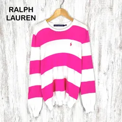 RALPH LAUREN SPORTS ラルフローレンスポーツ ポニー ロゴ刺繍 ボーダー 長袖 トレーナー ピンク レディース トップスのサムネイル