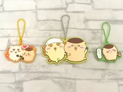 【W2-18】◎ ちいかわ 栗まんじゅう＆シーサー ラバーストラップ・チャーム3点まとめ売りセット