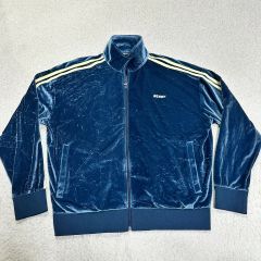 美品 ノルディ ベロア ジャージ セットアップ パーカー バックロゴ 紺 