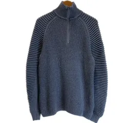 【中古】　G-STAR RAW　セーター　長袖　プルオーバー　ハーフジップ　ミドルゲージ　無地　古着　/1582のサムネイル