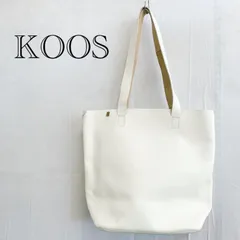 KOOS TOM コース トム バッファロー レザー トートバッグ A4 PC シミ有り 参考定価￥33,800 オフホワイト レディース 鞄 _218067のサムネイル