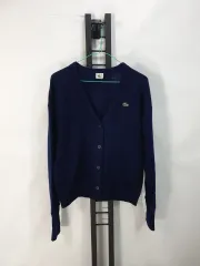 LACOSTE ラコステ カーディガン Vネック ウール ニット ネイビー