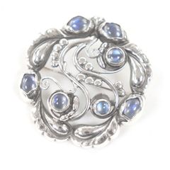 ジョージジェンセン 159 ムーンストーン ブローチ GEORG JENSEN - メルカリ