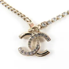 極美品☆CHANEL シャネル 2024年製 L24P ココマーク ライトストーン 喜平チェーン ネックレス ゴールド 箱・保存袋付き フランス製 レディース