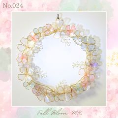 ワイヤーアート ワイヤークラフト フラワー×ハート リース - メルカリ