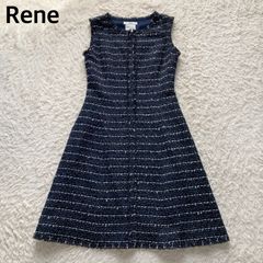 Reneルネ】2026年モデル新品タグ付き春ツイードティッセワンピース 38