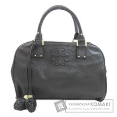 極美品 TORY BURCH テア トリプルジップサッチェル ハンドバッグ 黒