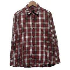 【中古】　agnes b.　チェックシャツ　長袖　シャツ　コットン　レギュラーカラー　胸ポケット　日本製　古着　/1555のサムネイル