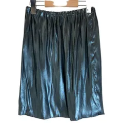 【中古】　MIU MIU　スカート　ミニ丈　ウエストゴム　無地　光沢　メタリック　イタリア製　古着　/2496のサムネイル
