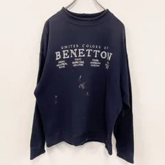 ～00s　UNITED COLORS OF BENETTON.　ベネトン　スウェット トレーナー　ヴィンテージ　紺　ネイビー　Sサイズ　古着【値引き交渉OK！】のサムネイル
