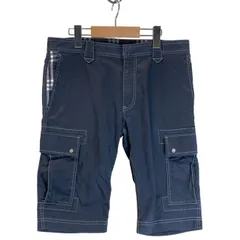 【中古】　BURBERRY BLACK LABEL　ハーフパンツ　短パン　ジップフライ　無地　古着　/1156