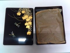 東橋の作品 「本蒔絵漆器」 「金蒔絵（かなまきえ）」文箱 「美術工芸