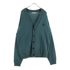 MAISON KITSUNE (メゾンキツネ) ボールド フォックス ヘッド パッチ コンフォート カーディガン ニット グリーン OM00502KT1099のサムネイル