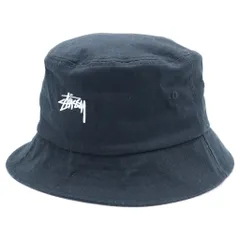 STUSSY (ステューシー) Logo Crusher Hat ロゴ クラッシャーハット バケットハット 帽子 ブラックのサムネイル