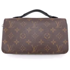 LOUIS VUITTON (ルイヴィトン) モノグラム・マカサー ジッピーXL ラウンドジップウォレット 長財布 カードケース ブラウン×ブラック PVCレザー M61506 ゴールド金具