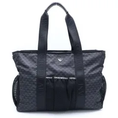 ARMANI (アルマーニ) ナイロン 総柄 2WAY トートバッグ ブラックのサムネイル