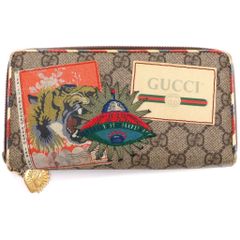 美品 グッチ ベンガル 長財布 GGスプリーム タイガー ラウンドジップ 美品 グッチ ベンガル 長財布 GGスプリーム タイガー ラウンドジップ