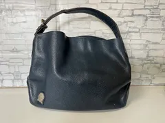 Y【Y8-17】☆ A.D.M.J.　レザーハンドバッグ　紺色のサムネイル