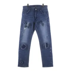 NUMBER (N)INE (ナンバーナイン) CLASH SLIM TAPERED DENIM PANTS ジップフライ クラッシュ スリムテーパードスリムパンツ インディゴ NMBpt747のサムネイル