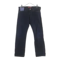 JUNYA WATANABE COMME des GARCONS (ジュンヤワタナベ コムデギャルソン) ×Levi's AD2009 505 リーバイス チェック柄ドッキング ジップフライデニムパンツ インディゴ WZ-P801のサムネイル