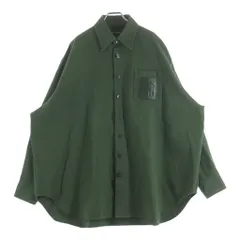 RAF SIMONS (ラフシモンズ) 22AW PIN OVERSIZED DENIM SHIRT ロゴパッチ オーバーサイズ デニムシャツ カーキ 222-M243のサムネイル