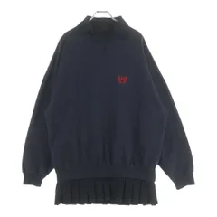 BALENCIAGA (バレンシアガ) BBロゴ刺繍 シャツカラー プリーツスカート プルオーバースウェット ミニ ワンピース グレー レディース 838975のサムネイル