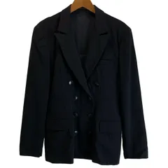 【中古】　yohji yamamoto　テーラードジャケット　ウールジャケット　無地　ダブルボタン　日本製　ドメスティック　古着　/2497のサムネイル