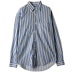 古着 90年代 アルマーニ ARMANI JEANS 長袖 コットンストライプシャツ メンズXS相当 ヴィンテージ/eaa643049のサムネイル