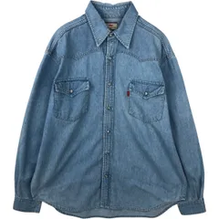 古着 リーバイス Levi's 長袖 デニム ウエスタンシャツ メンズXXL相当/eaa643859