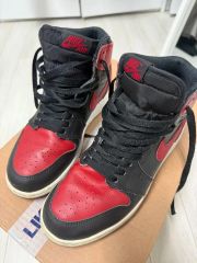 難あり]エアジョーダン1 Jordan 1994復刻 赤黒 桜木花道禁止モデル