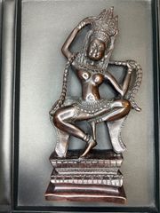 正規品 約1m インドネシア 木彫り 女性像 置物 民族調 彫刻 手彫刻