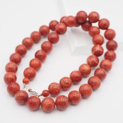 未使用美品】三越 イソバナサンゴ ネックレス イヤリング 4点セット 