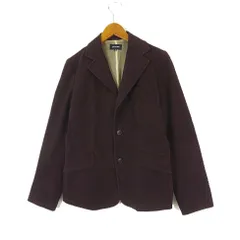 パドカレ pas de calais ジャケット モールスキン 裏チュール ドット柄 テーラード 3ボタン M 38 バーガンディのサムネイル