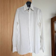 美品】フィナモレ シモーネ リネンシャツ ホワイト サイズ39 - メルカリ