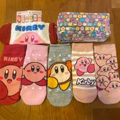 【新品未使用】星のカービィ　ソックス6足とポーチセット　しまむら　靴下のサムネイル