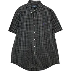 古着 ラルフローレン Ralph Lauren CUSTOM FIT 半袖 ボタンダウン チェックシャツ メンズL相当/eaa641163