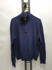 ポロ ラルフローレン ハーフジップ ニット メリノウール ハーフジップセーター ネイビー XL