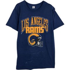 헌 옷 80 년대 NFL LOS ANGELES RAMS 로스 앤젤레스 램즈 트리코 태그 스포츠 프린트 T 셔츠 USA 제 남성 L 상당 빈티지 / eaa640806