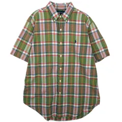 古着 ラルフローレン Ralph Lauren CLASSIC FIT 半袖 ボタンダウン チェックシャツ メンズL相当/eaa641185