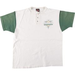 古着 ハーレーダビッドソン Harley-Davidson ヘンリーネック モーターサイクル バイクTシャツ USA製 メンズXL相当/eaa641367