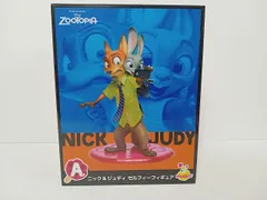 Happyくじ Disney ディズニー ズートピア A賞 ニック&ジュディ セルフィ―フィギュア 中古 [MO-7168]