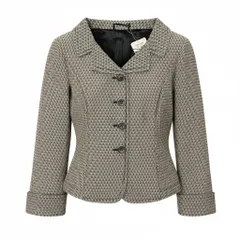 56e12【新品保管品】Max Mara マックスマーラ 総柄ジャケット アウター 50410697 38サイズ ベージュ ブラック レディース 女性用t18rのサムネイル