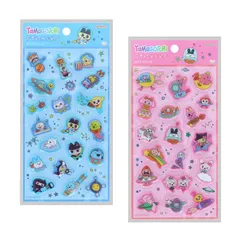 [ゆうメール配送]　たまごっち30周年　ぷっくりシール　2カラー展開　ブルーorピンク　サンスター文具のサムネイル