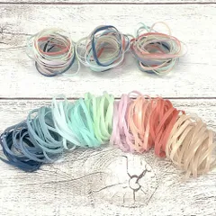 ヘアゴム ラバーゴム からまないゴム 1000本 くすみカラー 6色展開