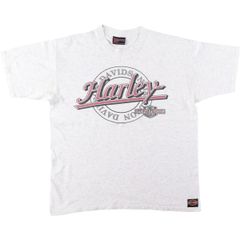 古着 90年代 HOLOUBEK Harley-Davidson ハーレーダビッドソン 蛇柄 パイソン柄 モーターサイクル バイクTシャツ USA製/eaa638495