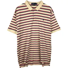 古着 ラルフローレン Ralph Lauren POLO by Ralph Lauren マルチボーダー 半袖 ボーダー ポロシャツ メンズL相当/eaa635261