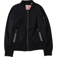 美品 Levi's リーバイス レザージャケットフライトジャケット MA-1 黒