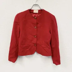 70s　PENDELTON　ペンドルトン　ウールノーカラージャケット　ヴィンテージ　赤　レッド　14サイズ　古着【値引き交渉OK！】のサムネイル