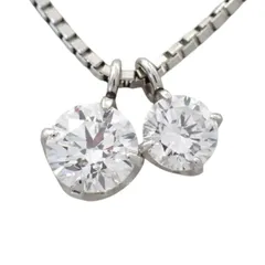 フォーエバーマーク FOREVERMARK DE BEERS デビアス 計0.28ct (0.18ct,0.10ct) ダイヤモンド ダイヤ ネックレス 2P プラチナ Pt850 Pt900 ペンダント ツインストーン 2粒ダイヤ ジュエリー 4981のサムネイル